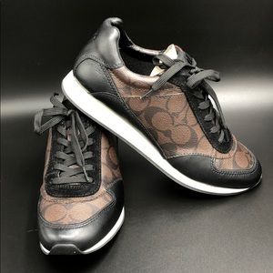 COACH REBECCA SNEAKER 
BROWN MAHOGANY/BLACK